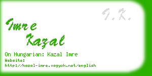 imre kazal business card